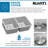 Ruvati 28-inch Undermount Kitchen Sink 50/50 Double Bowl 16 Gauge Stainless Steel