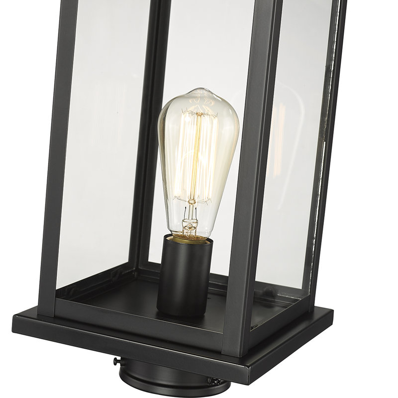 Arocho Transparent Lantern Head, Powder Coated Black