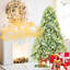 Arbre de Noël bleu 9 pi, 1150 lumières DEL blanc chaud, 4368 pointes Pe +, structure à charnières pour une installation rapide, support d'arbre en métal massif teinté, assemblage rapide, support solide