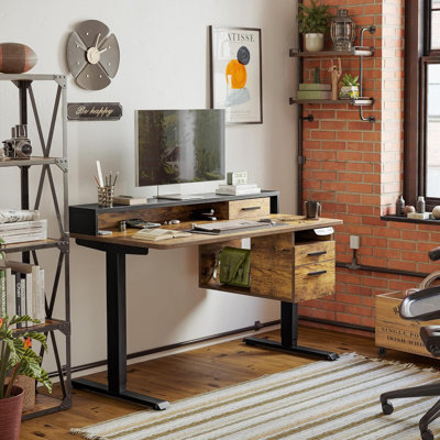 Schwarzenegger Height Adjustable Standing Desk by 17 Stories