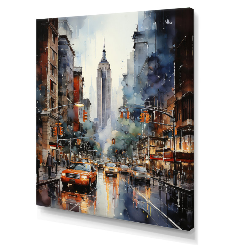 Bettembourg New York City That Never Sleeps II On Canvas Print, 32" H x 16" W, Wrapped Canvas, No Frame