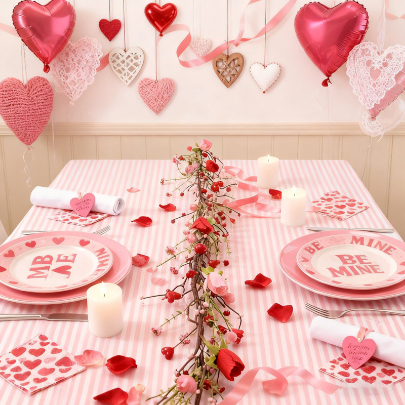 Décoration pour la Saint-Valentin 62,9 po, 1.97" H x 11.81" W x 11.81" D