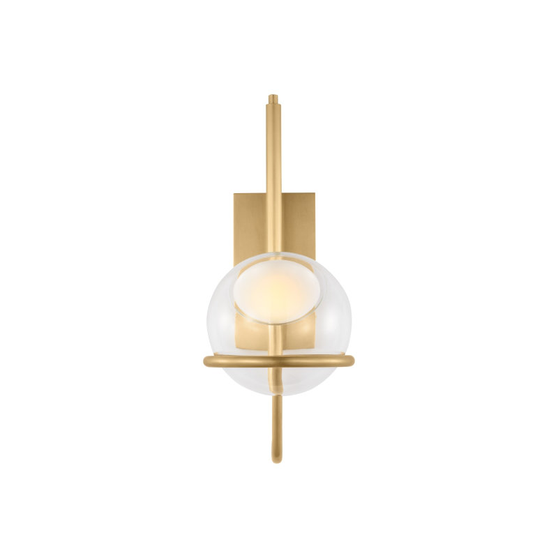 Crosby Medium Wall Sconce, Hand Rubbed Antique Brass