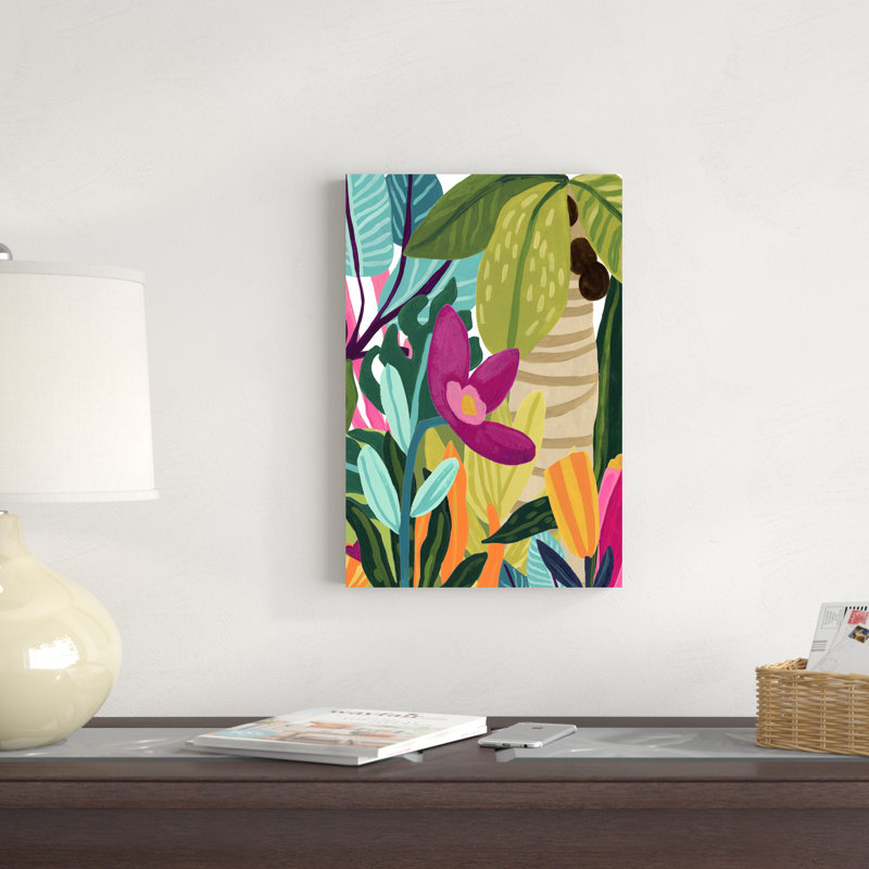 «Island Thicket I» par June Erica Vess - peinture sur toile tendue, H 18 po x l 12 po