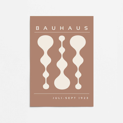 Affiche brune rétro Bauhaus II