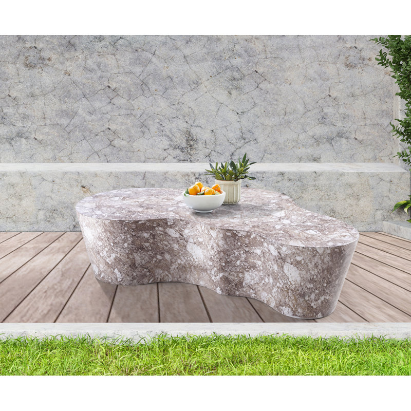 Monza Finished Concrete Indoor / Outdoor Coffee Table, Brown