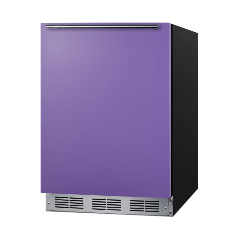 Summit Appliance 5 Cubic Feet Freestanding Mini Fridge with Freezer, Purple/Black