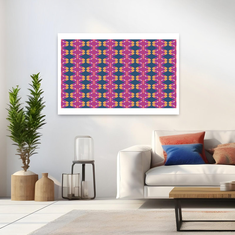 Art contemporain, art moderne géométrique audacieux, H 32 po x l 48 po