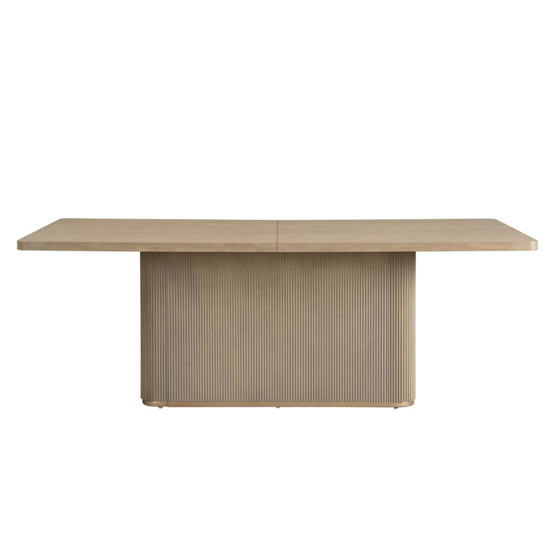 Table de salle à manger rectangulaire Mid-Century de 84 po avec plateau en placage de frêne Defeo - pour 6 à 8 personnes