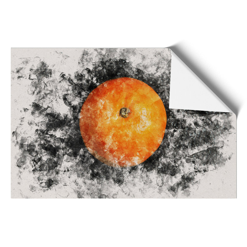 Orange Fruit Watercolour - Frameless Print, 42cm H x 59cm W x 0.1cm D