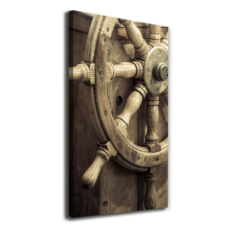 Rudder On The Yacht - Wrapped Canvas Print