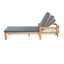 Chaise longue d'extérieur en acacia