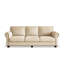 Causeuse-coussin standard en lin et coton blanc