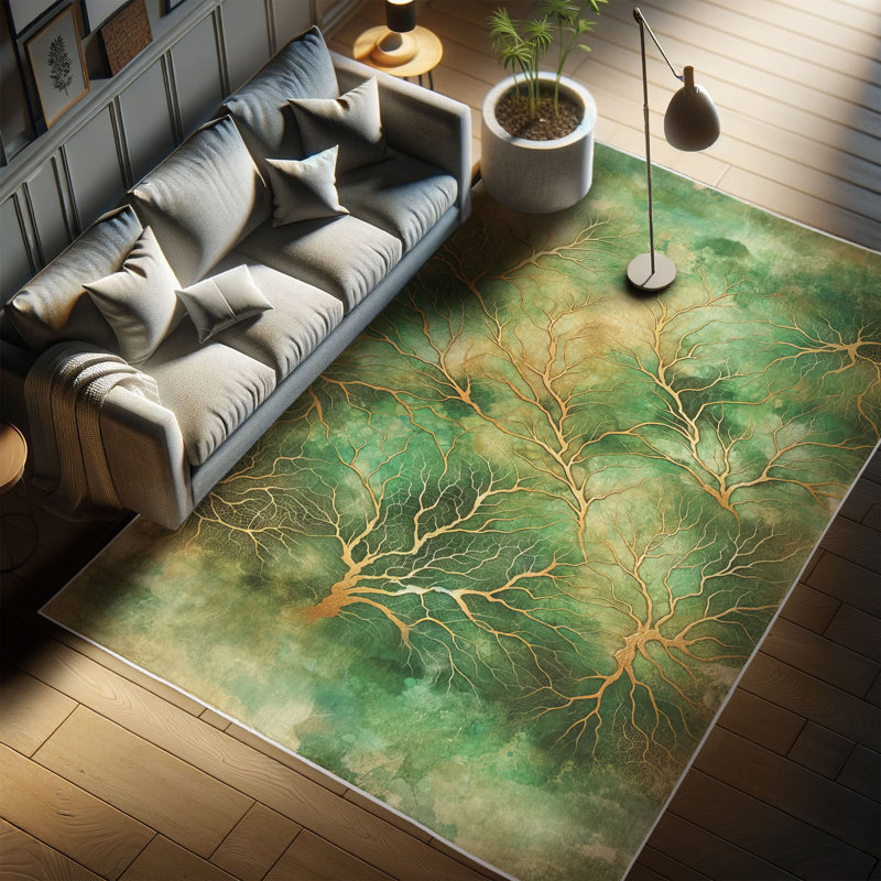 Machine Printed 114cm X 69cm Area Rug