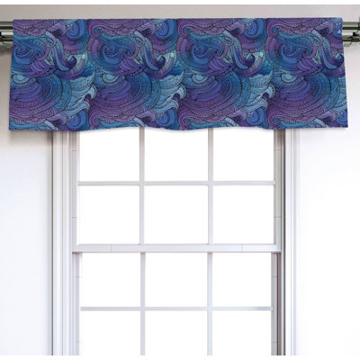 Sateen Paisley Ruffled Window Valance