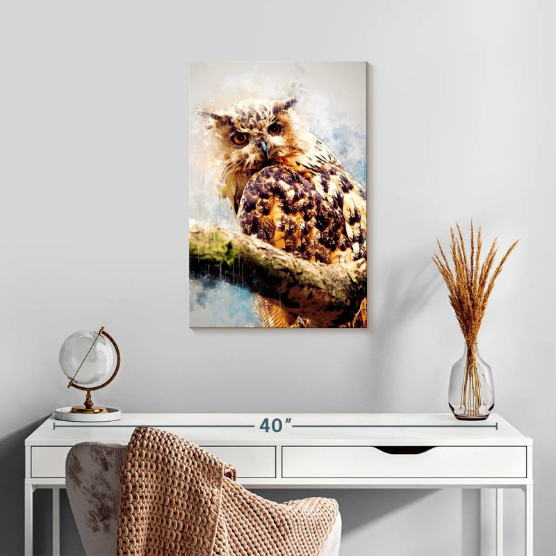 Owl Looking, 24" H x 16" W