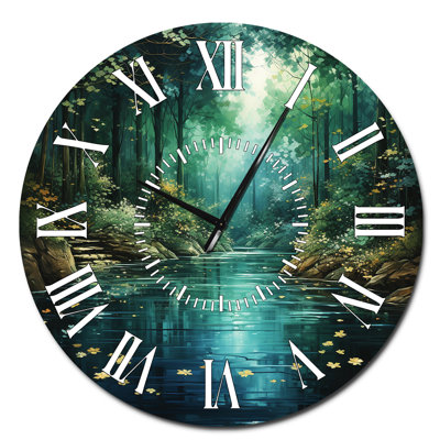 Horloge murale Forest Emerald Canopy River