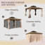 Serre L 12 pi. D Pavillon de jardin en aluminium