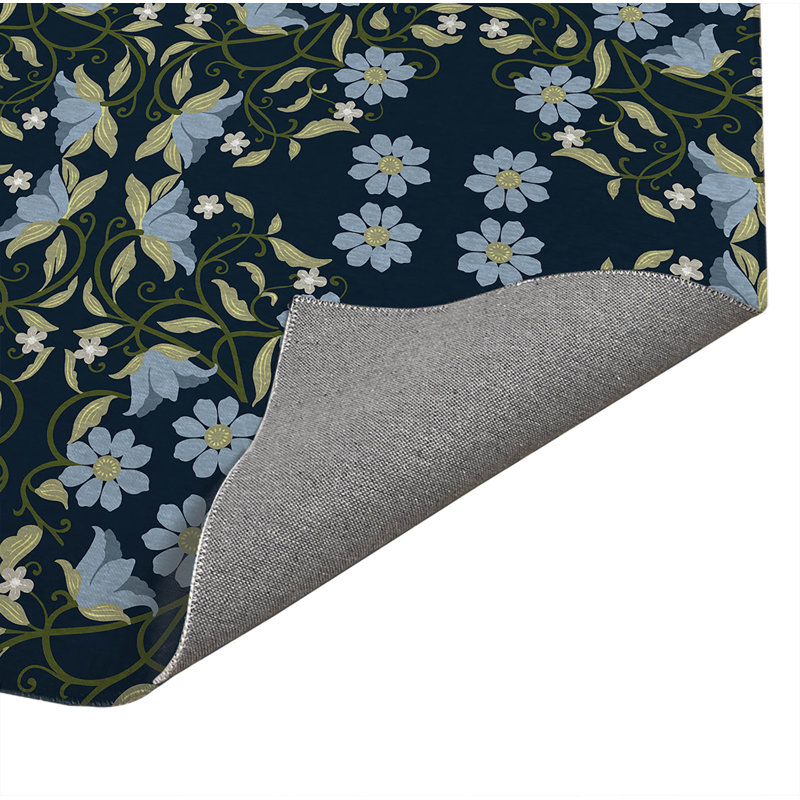 Millie Soft Step Outdoor Area Rug, Rectangle 6' x 4', Navy