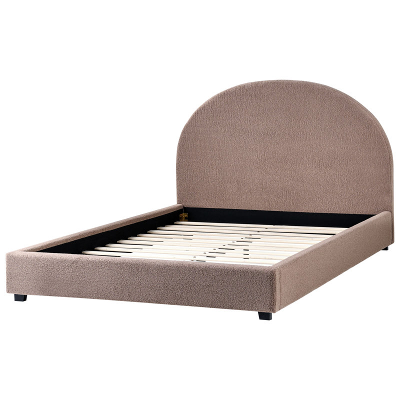 Bed Wood Veneer Bohemond, European Double (140 x 200 cm), White