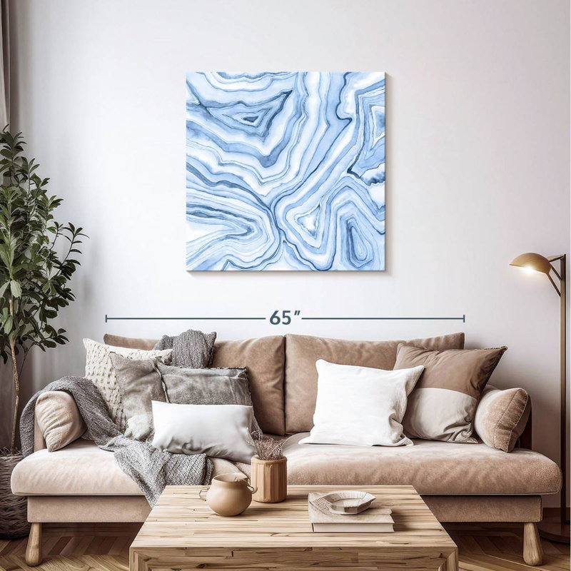 Indigo Agate Avery I, 36" H x 36" W