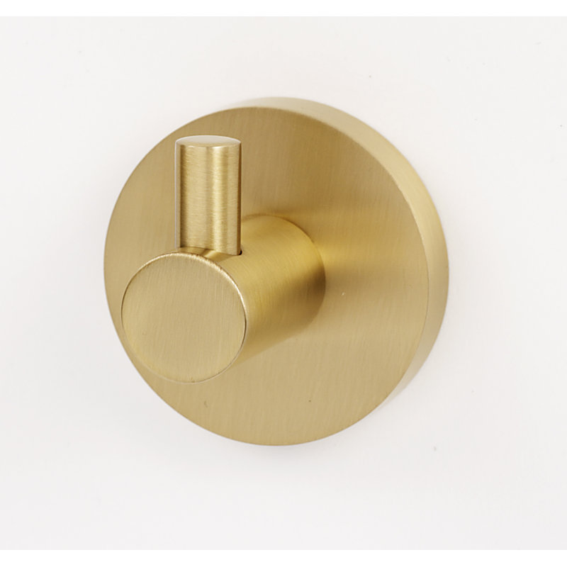Single Robe Hook, Satin Brass
