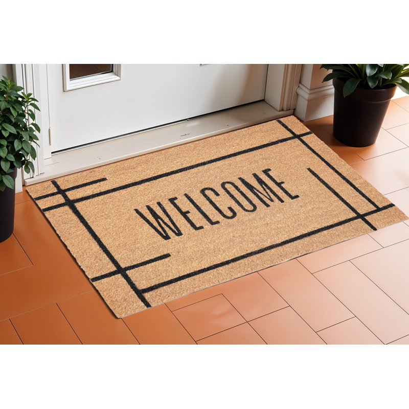 Tapis d'entrée 17 po x 29 po Natural Welcome