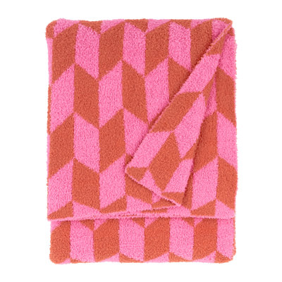 Olsen Geometric Knitted Blanket