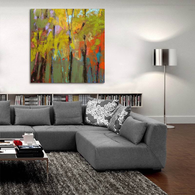Winston Porter «Trees Three» par Jane Schmidt, art mural en verre acrylique, ACR-40772, H 36 po x l 36 po x P 0,2 po