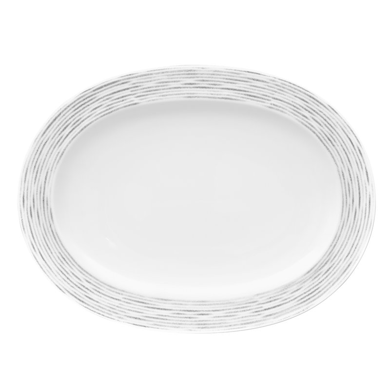 Noritake Hammock Oval Platter, 14", Gray