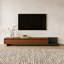 Extendable TV Cabinet with 3 Drawers | Adjustable Width 200-330cm | tv unit in Walnut, Grey & Dark Walnut for 75-100" TVs for Living Room & Bedroom  Modern Minimalist Style-723284314