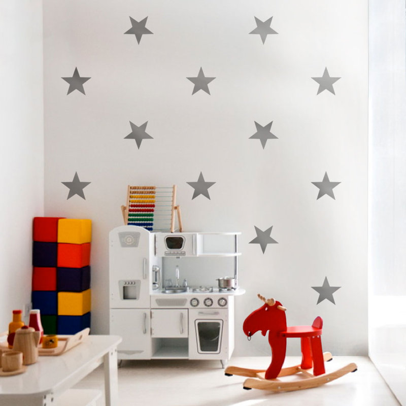 Abstract Non-Wall Damaging Accent, Silver