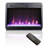 23" Ultra-Thin Electric Fireplace Insert with Crystal, Realistic Flame & Remote Timer
