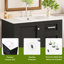 Ensemble de meuble-lavabo moderne avec ensemble lavabo 30 po, meuble-lavabo moderne avec 1 porte à fermeture douce et 3 tiroirs à fermeture douce, cadre en bois massif (noir)