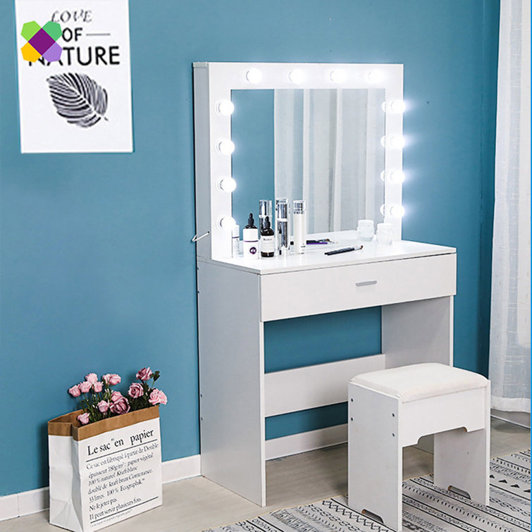 Latitude Run® Kialen Vanity with 3 Mirrors and 5 Drawers & Reviews