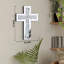 Décoration murale élégante en forme de croix de cristal