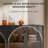 4-door Sideboard Cabinet, Black With 2 Shelves, Arched Glass Door Fronts-164130984