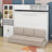 Full Size Murphy Bed With Sofa，USB & Light-1115497426-1115497427