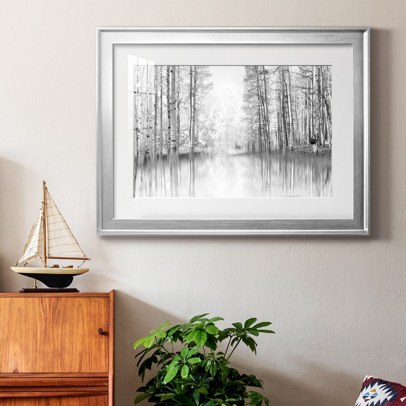 Aspen Reflection - Photographie avec cadre photo, H 26,5 po x l 36,5 po x P 1,5 po, Argent