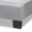 Lit-bateau tapissier Exmore, velours gris, l 58,70 po x L 78,90 po x H 47,00 po Exmore-1304413000-1304386315