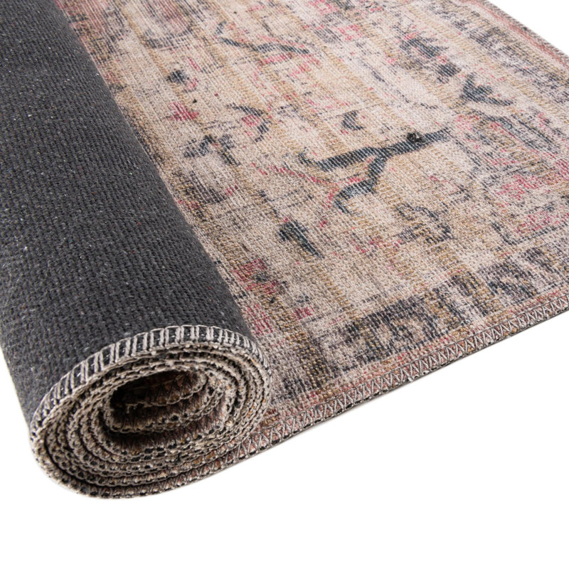 Engelman Oriental Beige/Pink Area Rug, Rectangle 7'10" x 10'