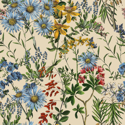 Hippie Spirit Floral Wallpaper Roll