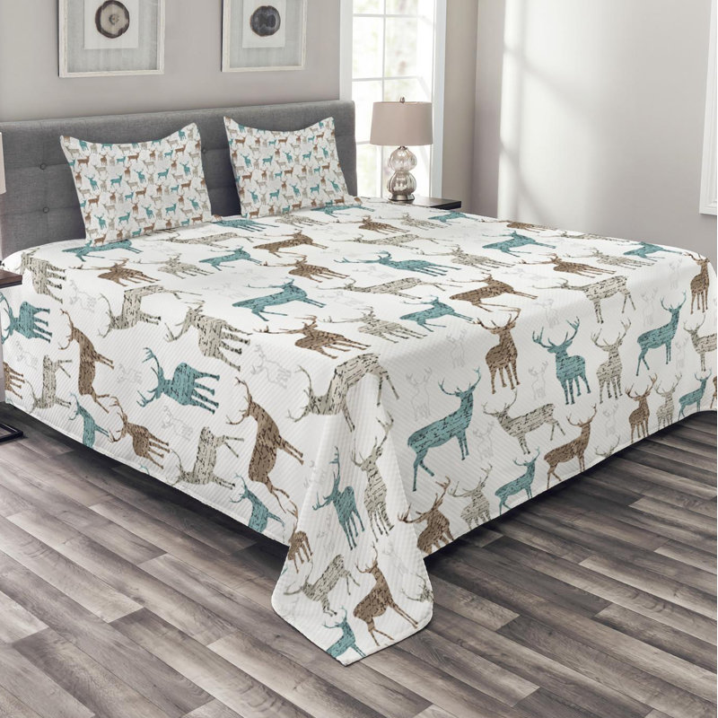 Rustic Polyester Coverlet, Queen Coverlet + 2 Shams