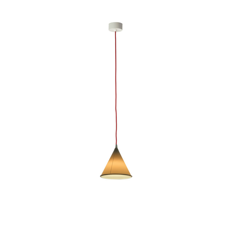 Be.pop 1 - Light Cone Pendant, Red, Transparent Neutral
