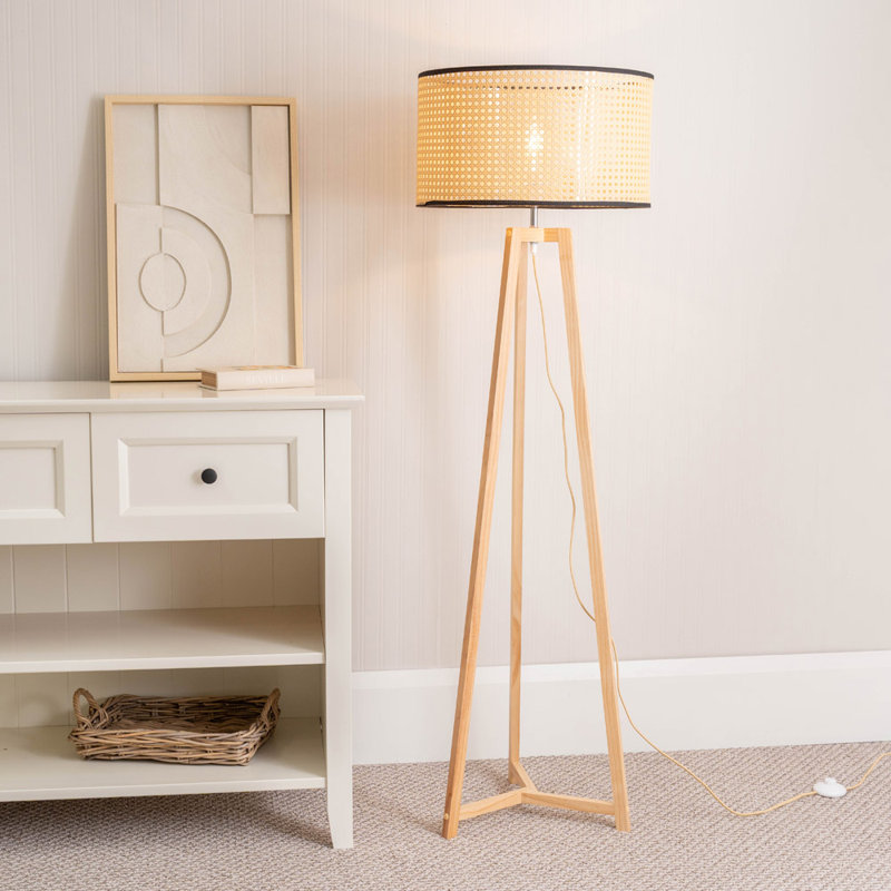 Rhavyn 148 H cm Traditional Floor Lamp, Natural