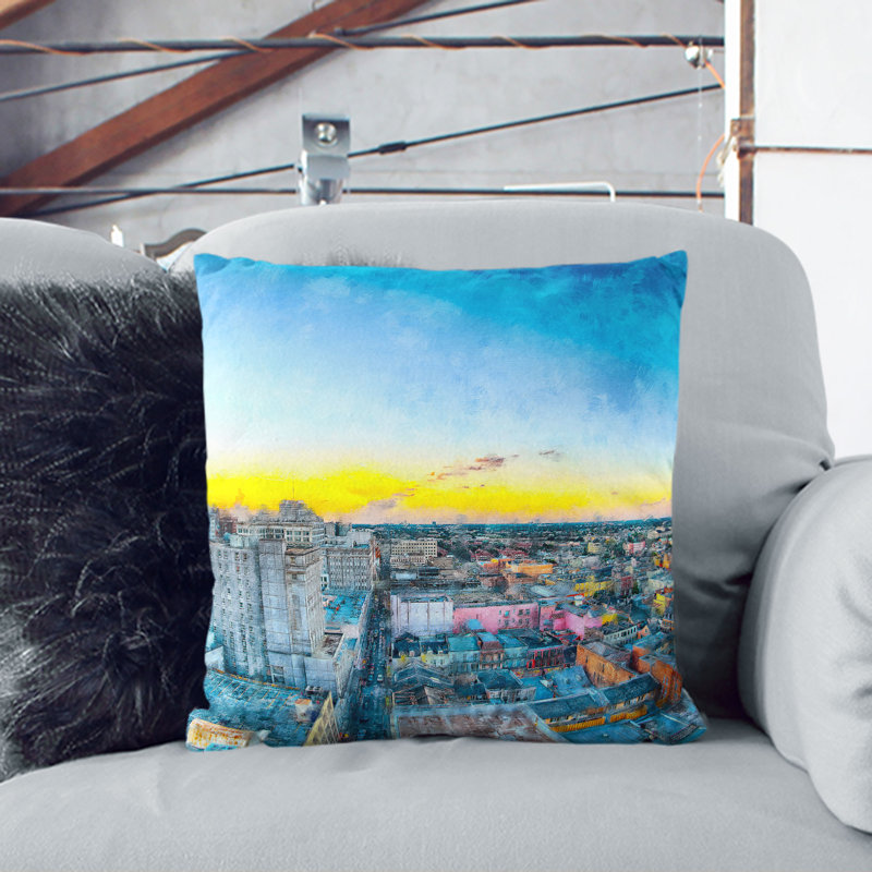 Square Throw Cushion, 40cm H x 40cm W x 15cm D