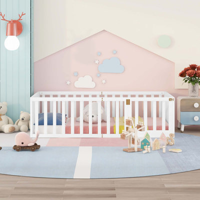 Wood Daybed Frame with Fence