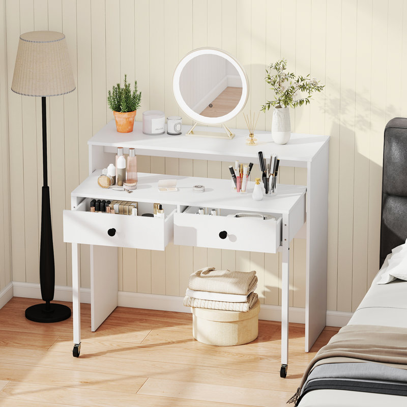 Iron Computer Desk, White