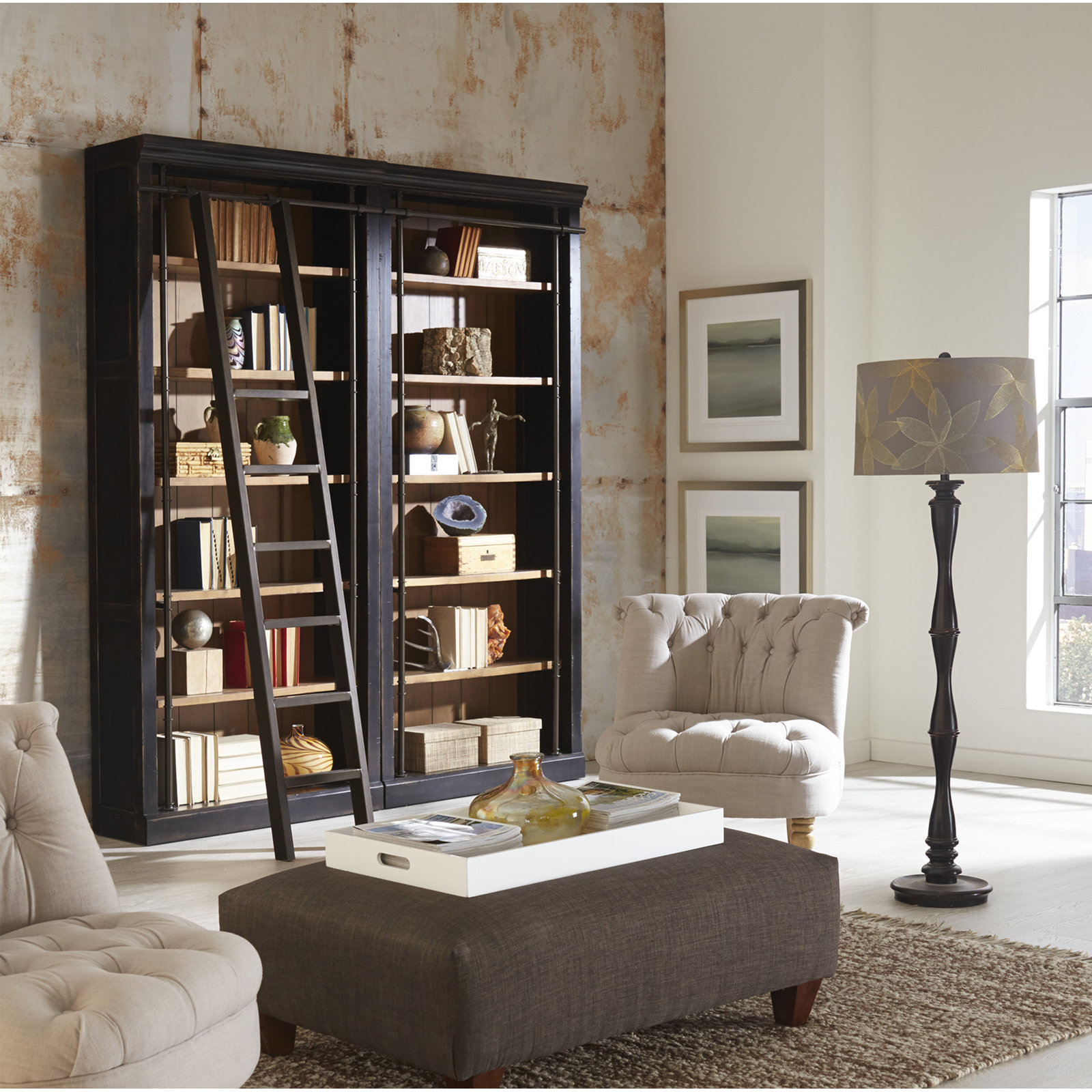 Lorna 80" Pine Bookcase