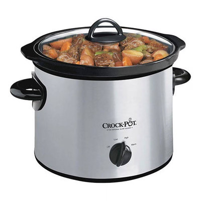Crock-Pot 3 qt Silver Stoneware Slow Cooker